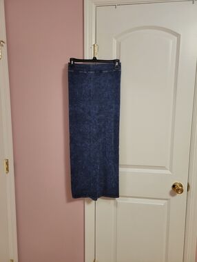 Girls Hard Tail Forever Denim Wash Maxi Skirt- L- 7-14 - Casual, Classic, Modest